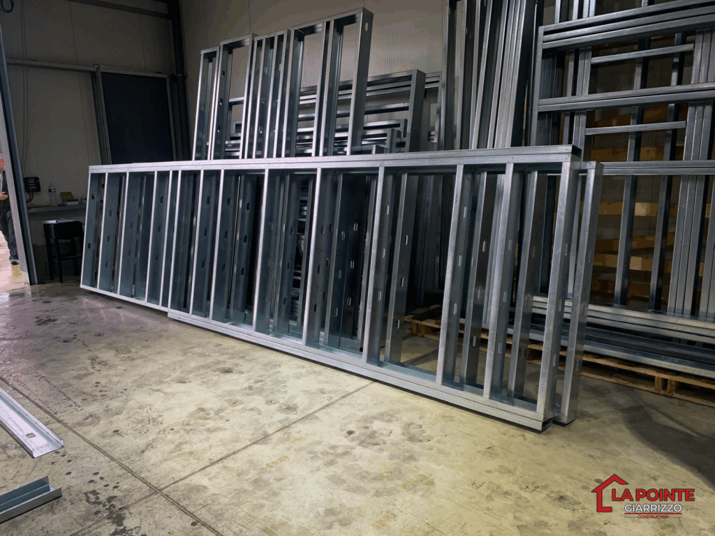 Base de maison de plain-pied en structure métallique